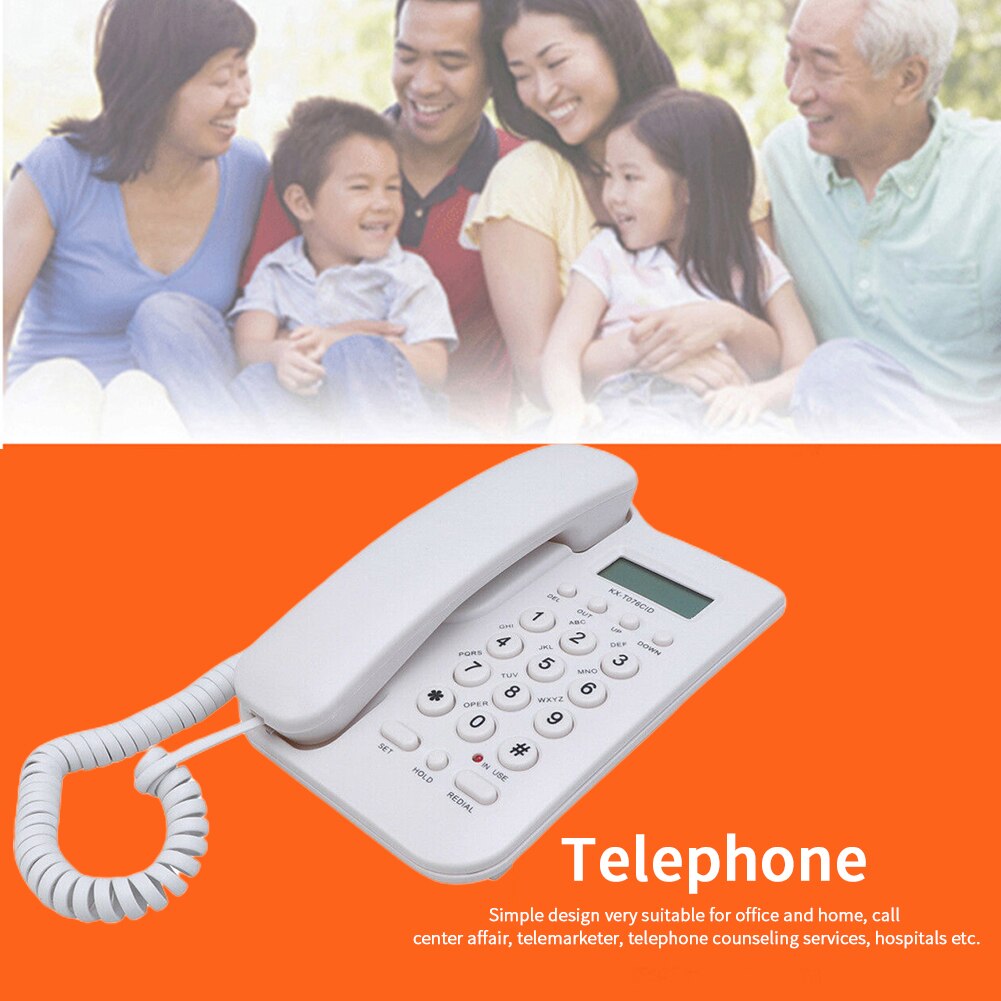For Elderly Wall Mount Hotel Intercom Cordless Home Office Call Wireless Landline Telephone Portable ID Display Business English