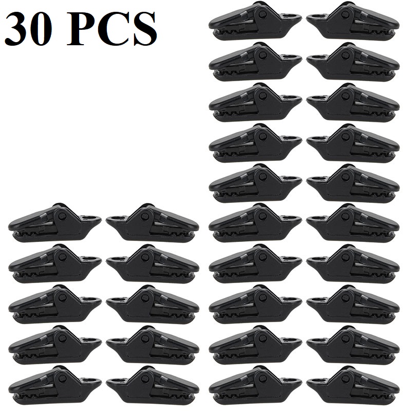 10-100pcs Selling Tents Awning Wind Rope Clamp Awnings Plastic Tents Accessories Outdoor Camping Windproof Tent Crocodile Clip: WHITE