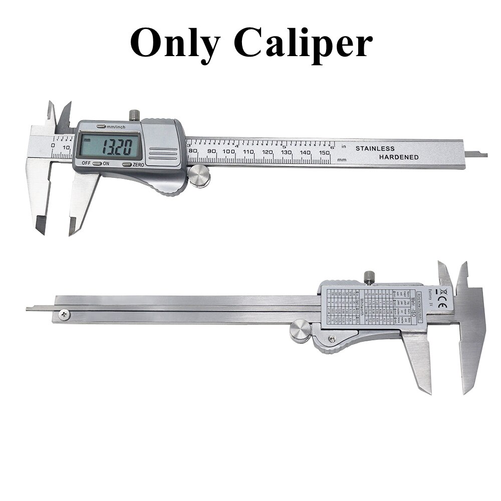 150mm 6 inch LCD Digital Electronic Stainless Steel Vernier Caliper Gauge Micrometer Measuring Tool