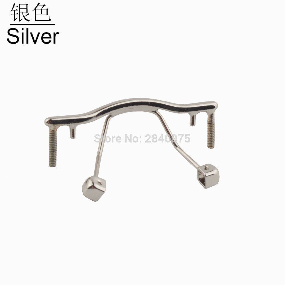 10pcs/lot eyewear bridge replacement for rimless frame,stainless steel reading glasses eyewear nose bridges repair: Silver