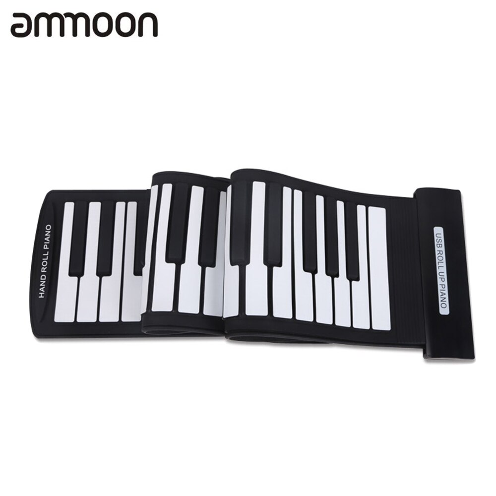 Instruments de clavier de Piano de rouleau de main de Piano de clavier électronique d'usb MIDI de Piano enroulable Flexible de 61 touches portatives: ammoon 61 Keys