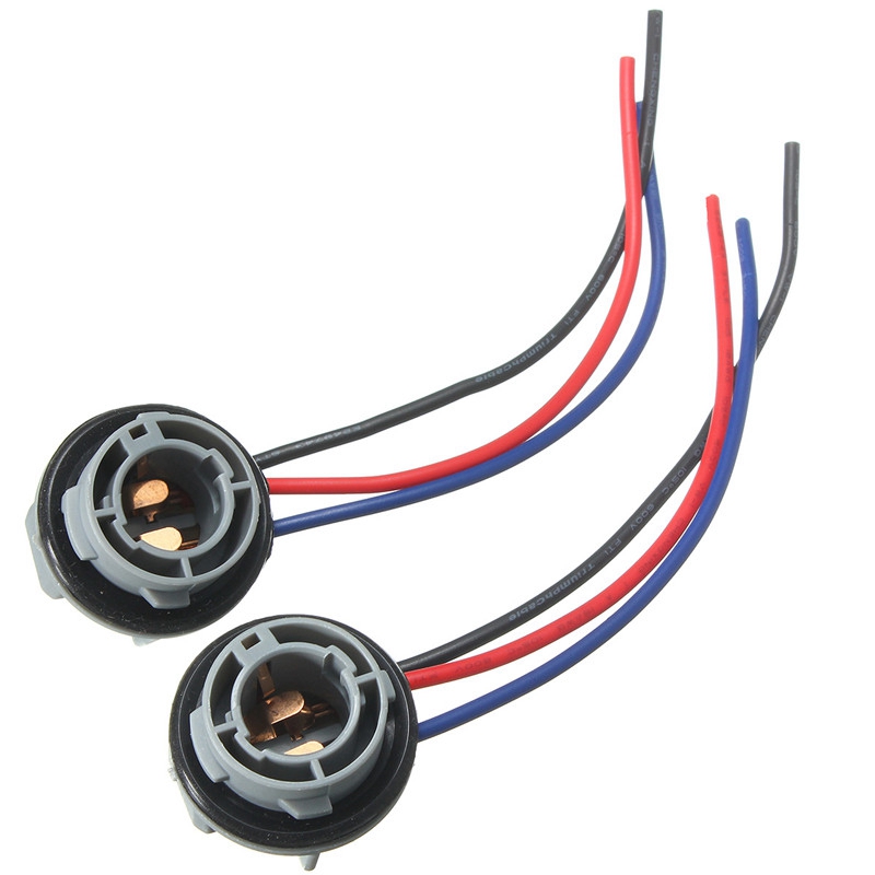 2 Stuks 1157 2057 2357 BAY15D P21/4 Auto Lamp Socket Adapter Connector Harnas Bedrading Voor Auto Richtingaanwijzer koplamp Lamp 10Cm