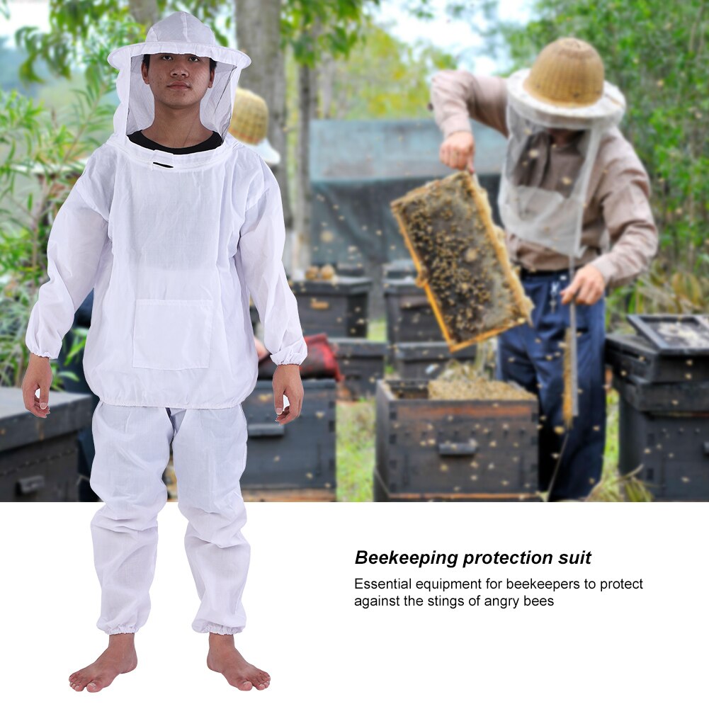 traje de protección de apicultor equipo de apicultura pantalones de chaqueta con capucha