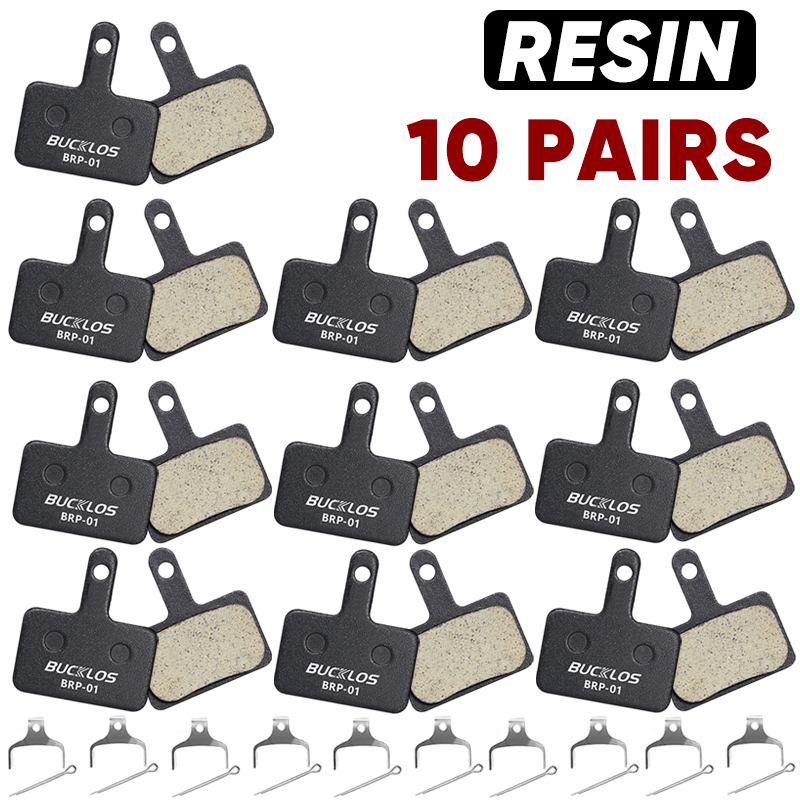 BUCKLOS pastilla de freno de disco de resina para SHIMANO B01S pastillas de freno hidráulicas resistentes al desgaste pastillas de freno MTB para piezas de ciclismo B03S B05S: Gris claro