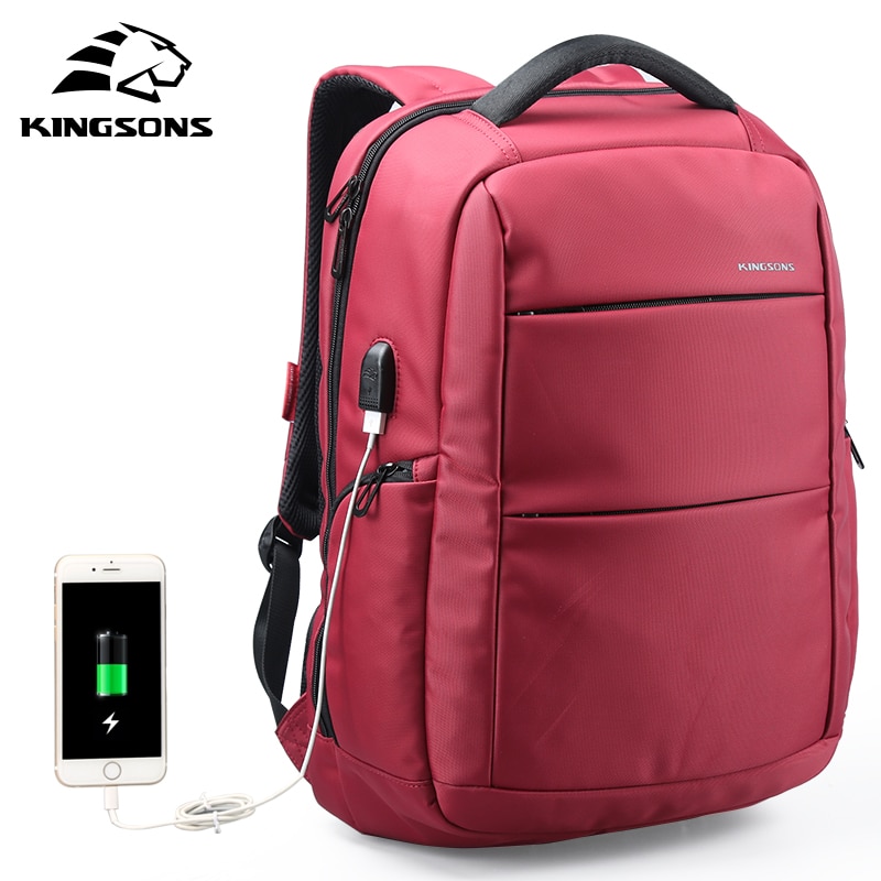 Kingsons kvinders rygsækfunktion 15.6 tommer bærbare rygsække rejsetaske forretningsfritid taske bogtaske skoletaske luksus