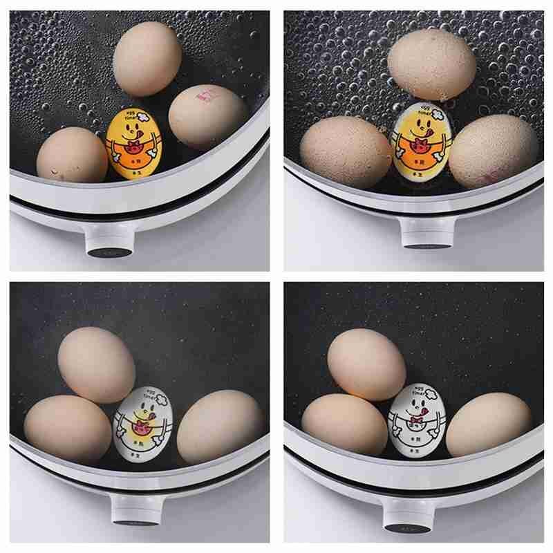 Egg Timer Half/Semi/Fully Boiled Egg Timer Perfect Color-Changing Kitchen Tool Timer Egg Heat-resistant Resin L9G9