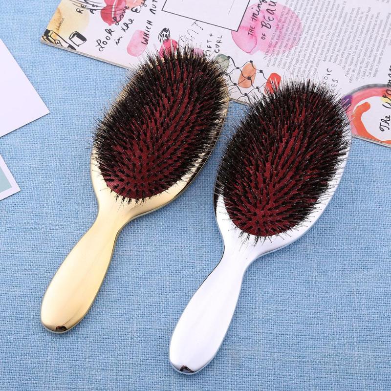 1pc Anti-Static Hair Brush Boar Bristle Hair Massage Air Cushion Comb Hairdressing Tool ABS Handle Hair Brush