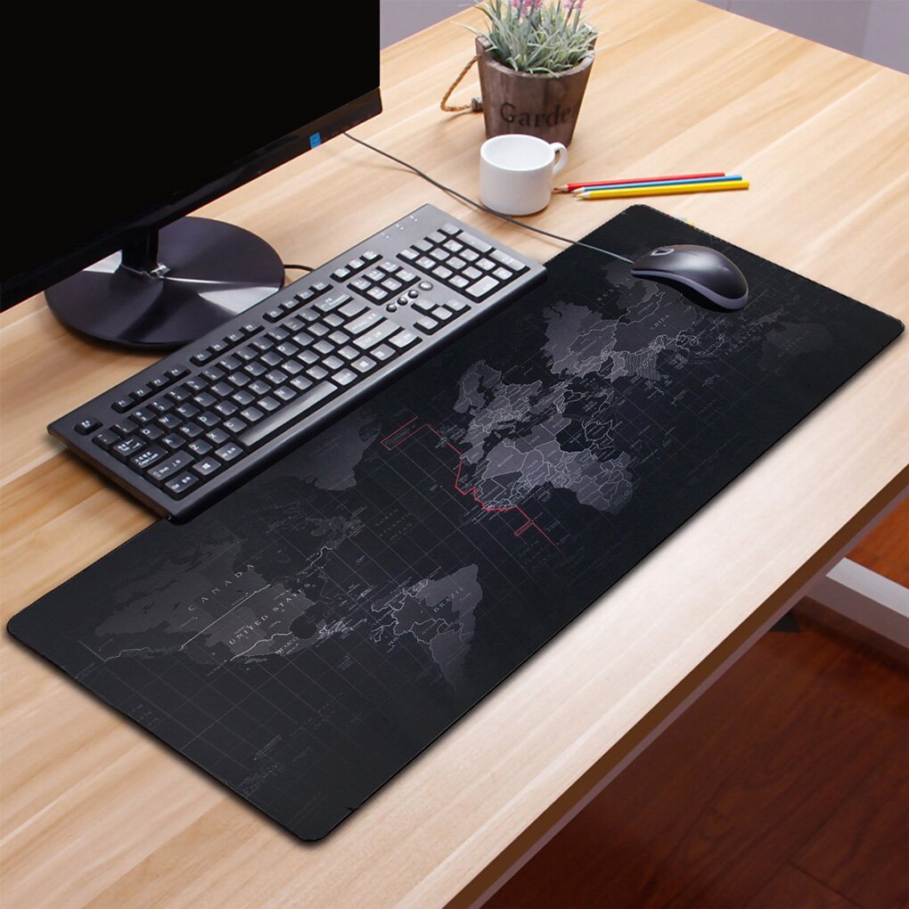 30x7 0 Cm/30x8 0 Cm/40X90 Cm Wereldkaart Mousepad Vergrendeling Rand Grote Rubberen Muis pad Waterdichte Bureau Gaming Mousepad Mat