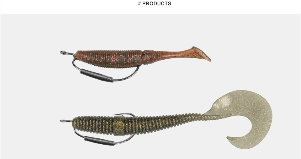Fiske mjuk maskkrok med bly bred buk svart nickel mjuka beten krokar grub texas rigg hullingförsedd fiskkrok cylinder blysänkare
