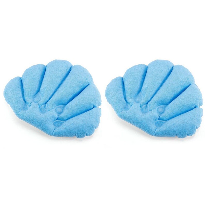 Coussin de bain gonflable doux, pour la maison, pour Spa, couleurs aléatoires, en forme de coquille, pour la baignoire