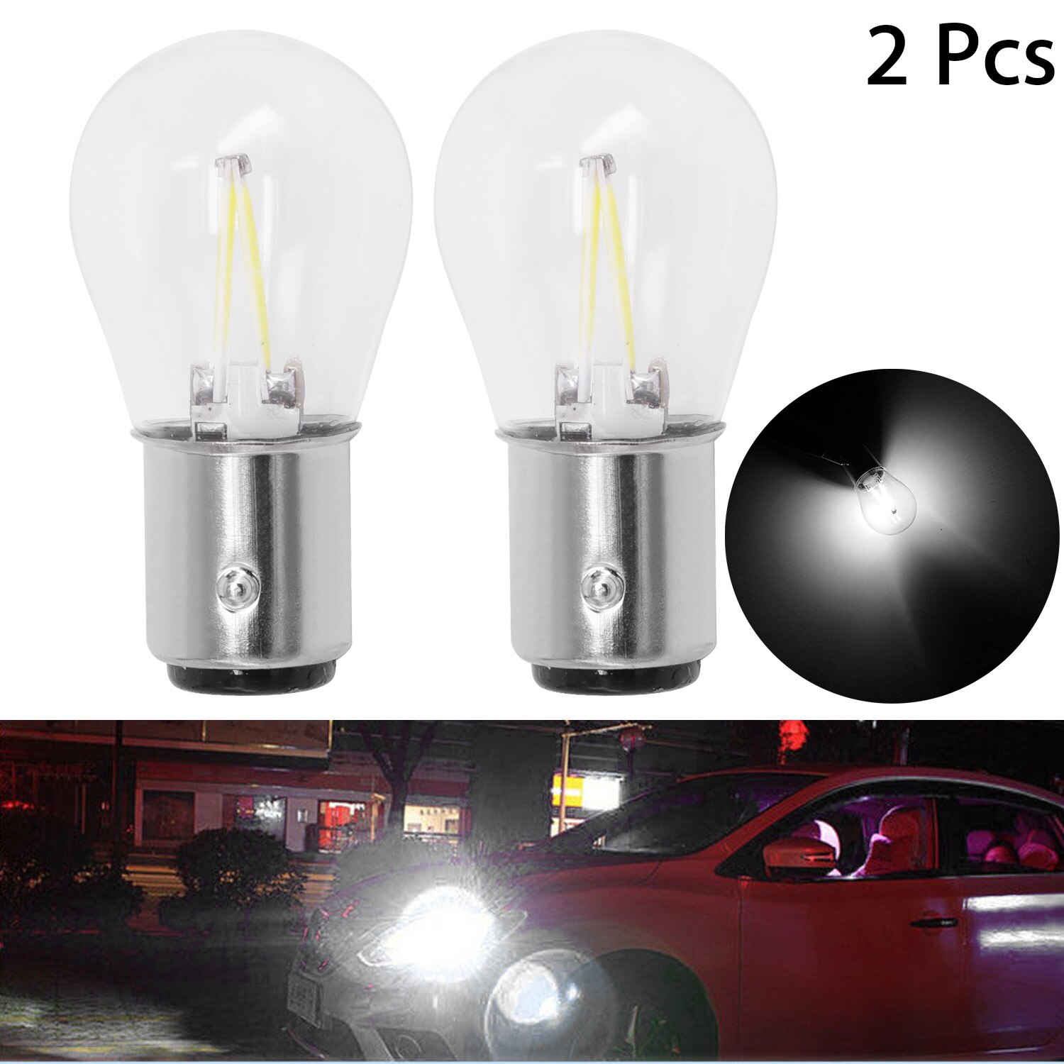 Turn Signal Lamp Parking Light Signal LED Signal Vehicle White 2pcs LED