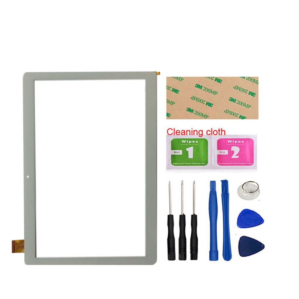 PANTALLA TÁCTIL PARA Alldocube Cube T12 3G Tablet Panel digitalizador pantalla táctil Sensor herramientas 3M pegamento toallitas Touch: White With Tools