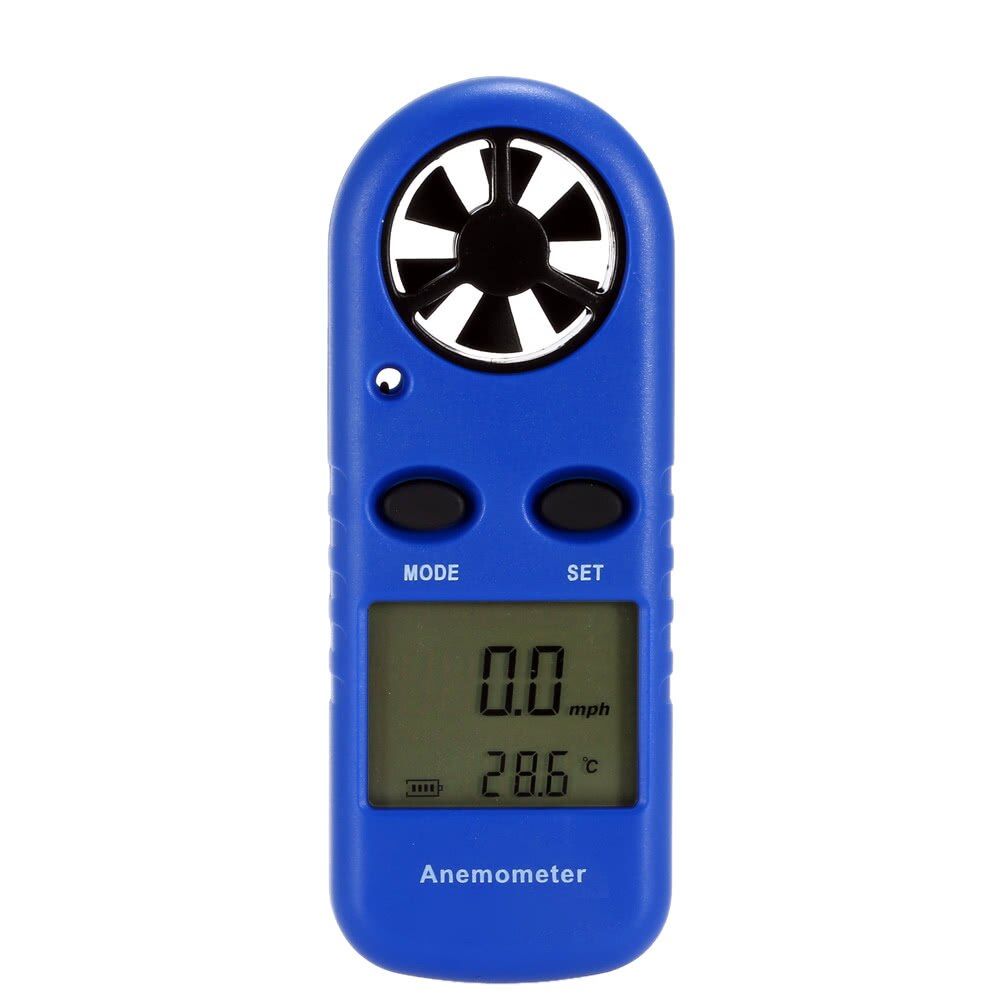 Multifunctional LCD Mini Anemometer Wind Speed Air Velocity Temperature Measurement Beaufort Scale Display