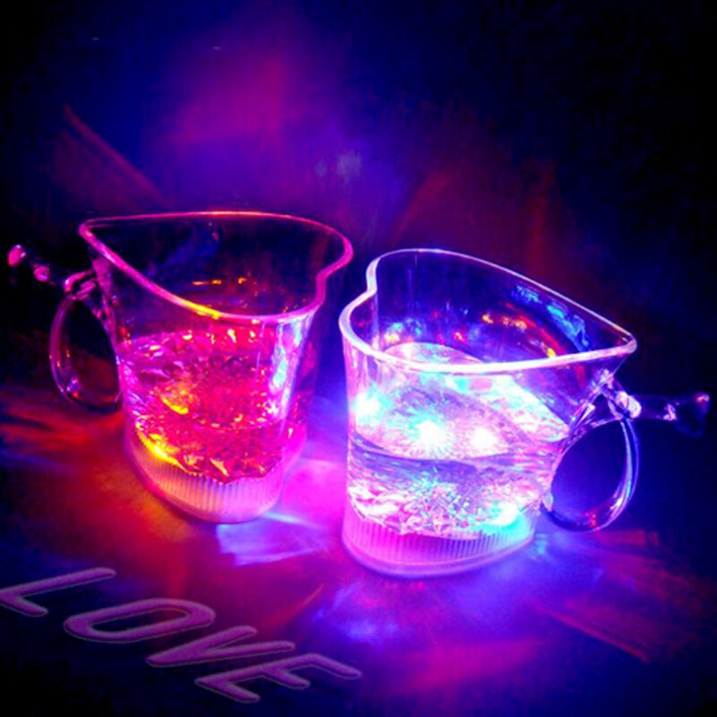 LED Luminous Cup Kids Toys Glow In The Dark Toys Party Wedding Decoration Liquid Induction Mug Wine Glass Beer Cup Toys