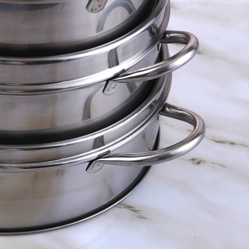 Steamer stainless steel steamer steamed drawer thickening deepening household business drawer steaming rack pot steamed bun cage