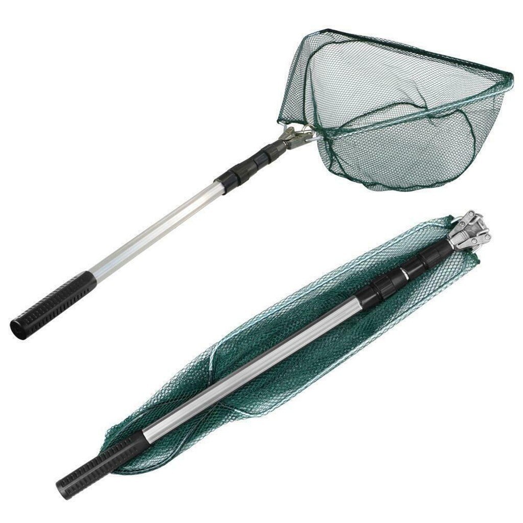 4# Portable Telescoping Fishing Landing Net Aluminum Alloyretractable Hand Net Pole Fishing Accessories Fishing Folding Net: Default Title