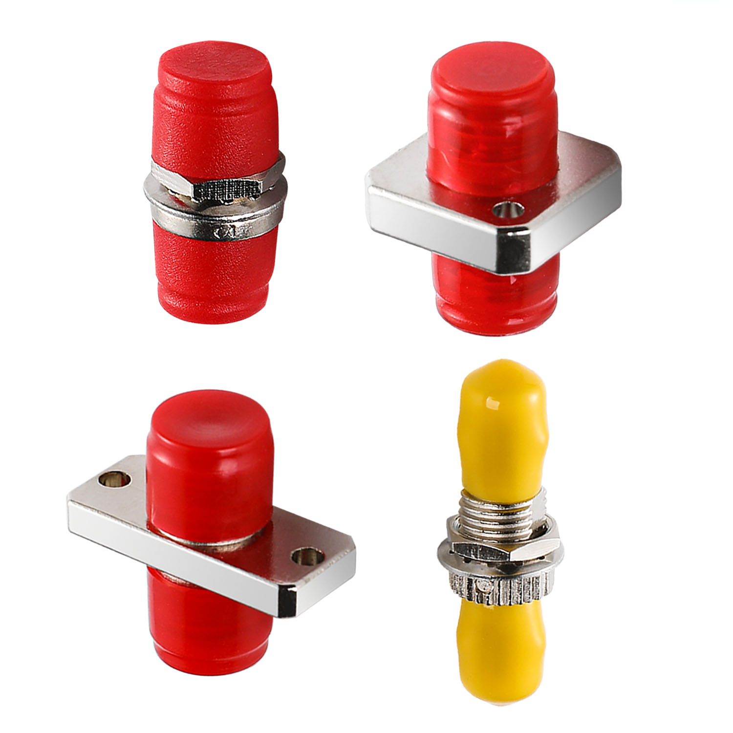 10 Stuks Fc Naar Fc/St Naar St Coupler Glasvezel Adapter, Singlemode Simplex Connector Converter Sm Fiber Flens Ftth