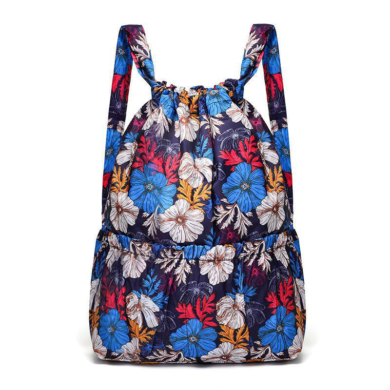 Lightweight Large Capacity Backpack Women Drawstring Strap Pocket Large Capacity Drawstring Travel Bag Fitness Sports Bag: Yellow