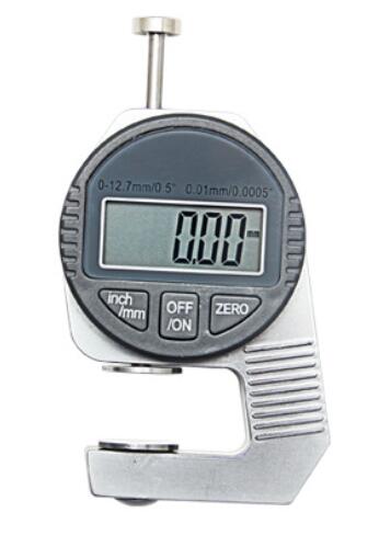 Portable Electronic Dial Indicator Thickness Mini 0.01mm Digital Thickness Gauge Meter 12.7mm Measure Tool Dial Gauge Tester: big flat head