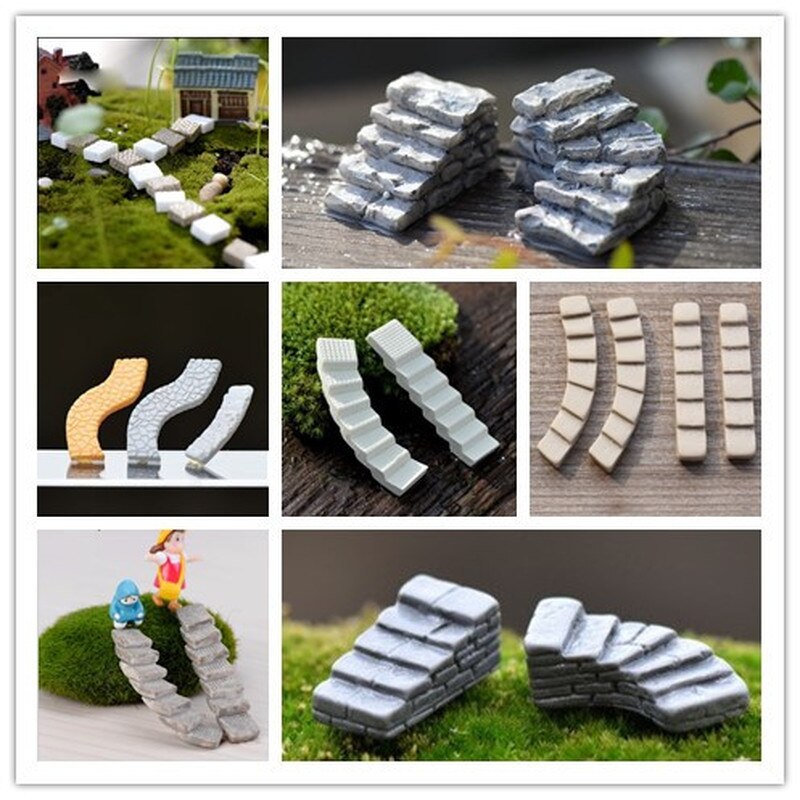 Micro landscape Stone Stairs Miniature Fairy Garden Home Houses Decoration Mini Craft Micro Landscaping Decor DIY Accessories