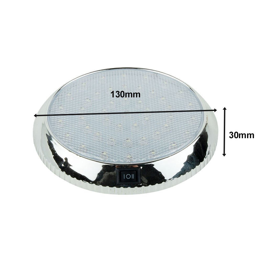Luz LED de techo para coche, 12V, 46 Clips LED, luz decorativa blanca para Camper, furgoneta, barco, caravana, RV, accesorios de luces interiores, 1 ud.