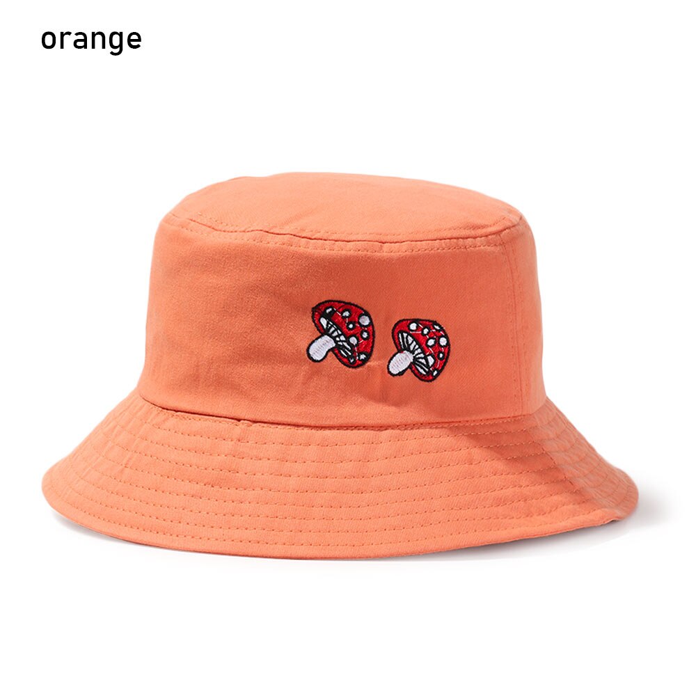 Women Bucket Hat Foldable Portable Outdoor Anti-UV Beach Sun Hat Big Visors With Windproof Rope Spring Summer Fisherman Cap: orange 1