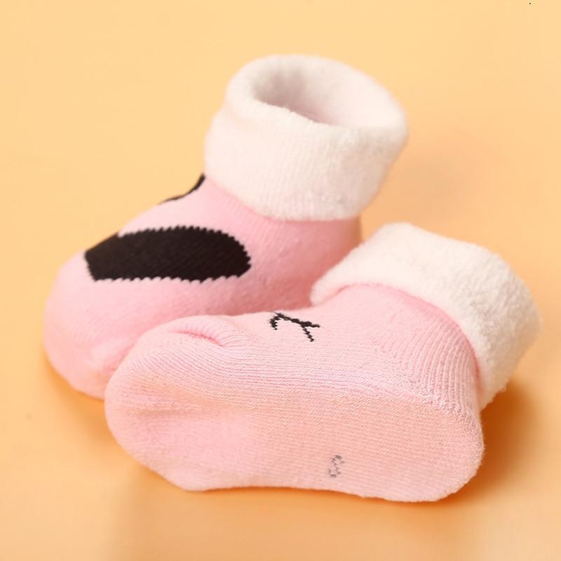 Baby Cotton Socks Warm Winter Autumn Newborn Girls Boys Kids Socks Infant Striped Slippers Children Thicken Sock Baby Stuff