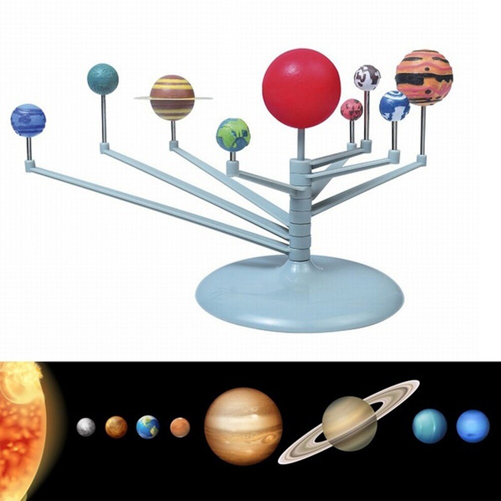 Kit de construction de planétarium à assembler pour l'éducation précoce des enfants, neuf planètes, développement des capacités cérébrales, sciences, astronomie, système solaire