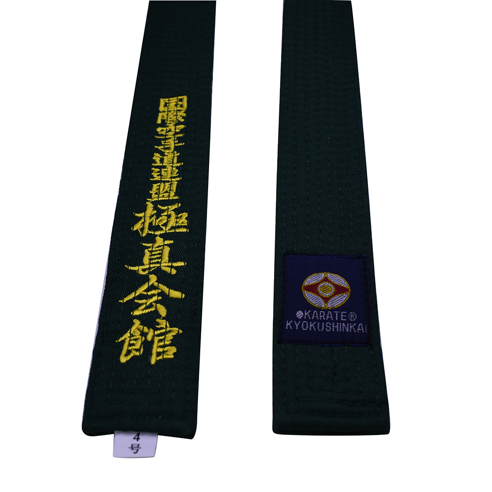 Sinobudo Professionele Kyokushin Kai Karate Riemen Kyokushin Iko Borduren Riemen Comfortabele Karate Riem: Green / No.5(280cm)