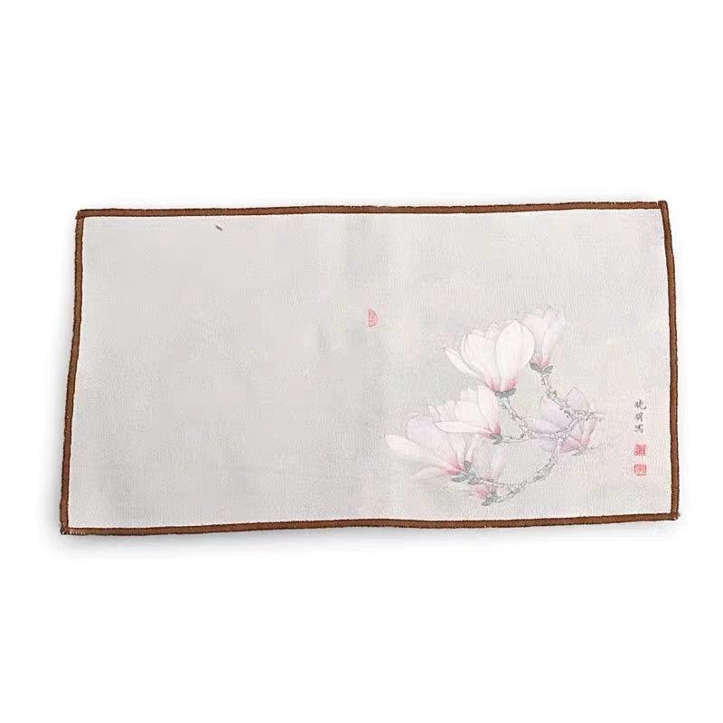 Serviette à thé en daim Zen, nappe de Table à thé, tisane en argile de Yixing absorbante de , tapis à thé Kung Fu: Tea towel8