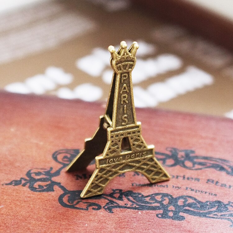 Vintage Metal Eiffel Tower Paris Memo Clip Message Holders Card Holder Photo Clip