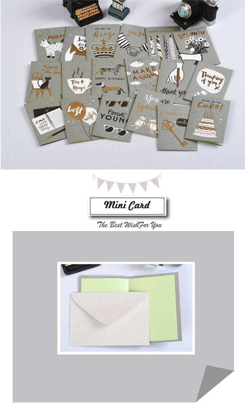 cute animal mini greeting cards for birthday party,valentine message cards