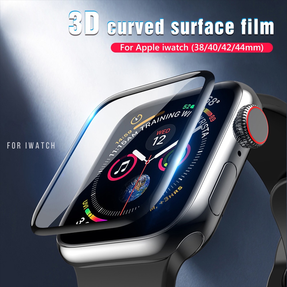 Folia ochronna do zegarka Apple Series 6 5 SE 4 3 2 1 iwatch osłona ekranu 44mm szkło PET do inteligentnego ochraniacza zegarka Pantalla