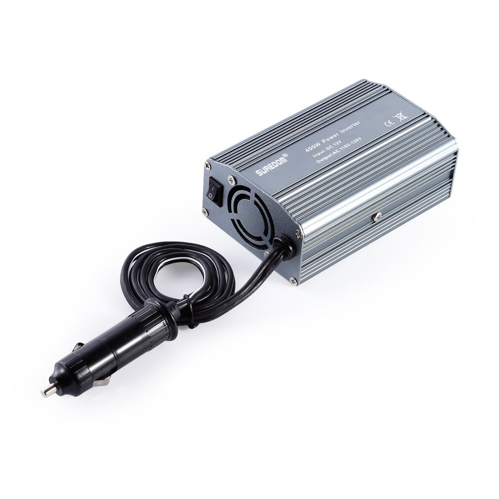 400W Auto Omvormer Met 2 Outlets & 2 Usb Opladen Poorten Auto Inverter Ultra Compact Voor Smartphones