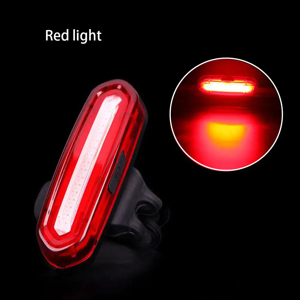 Bike Tail Light LED Bike Front Rear Light Bicycle Waterproof USB Rechargeable Mountain Riding Cycling Tail Lamp Bicycle Light: WHITE
