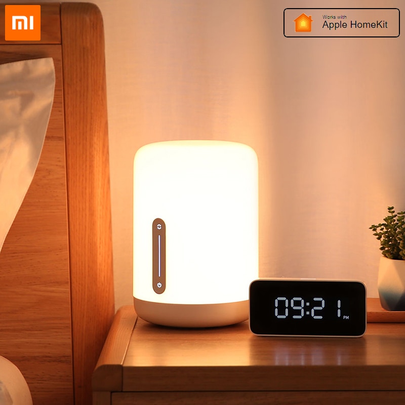 Xiaomi lampe de chevet 2 Smart Table LED lumière Mi maison APP sans fil contrôle Mijia chambre bureau veilleuse pour Apple HomeKit Siri