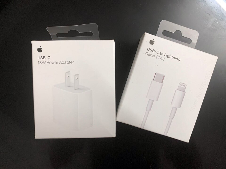 Original Apple 18W Power Adapter Ladegerät USB-C zu Blitz Kabel US EU Stecker Smart Telefon Schnelle Ladegerät für iPad iPhone 8/X/11 pro