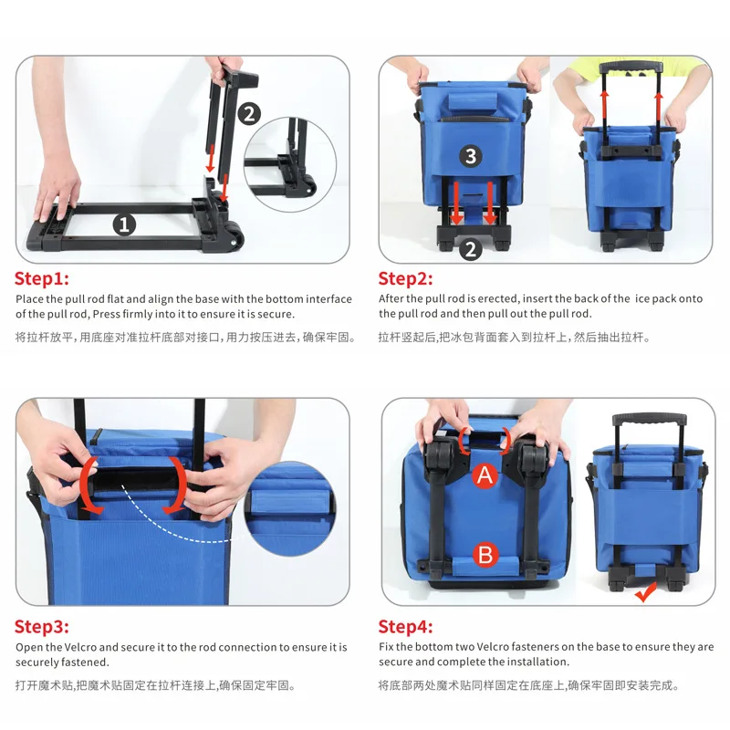 35l lækagesikre bløde køletasker med hjul, stor kapacitet, isoleret termo-tote til picnic, camping, strand, multifunktionel