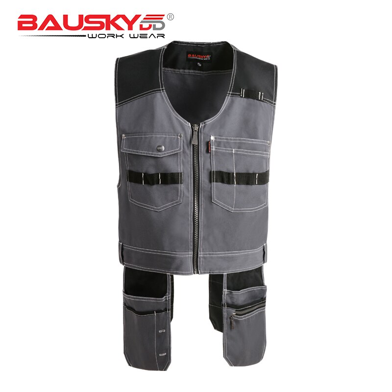 Bauskydd Werkzeug Multi Taschen T/C Köper Multifunktions Getriebe Herren draussen Mechaniker Sicherheit Arbeitskleidung Westen Multi-funktionale weste