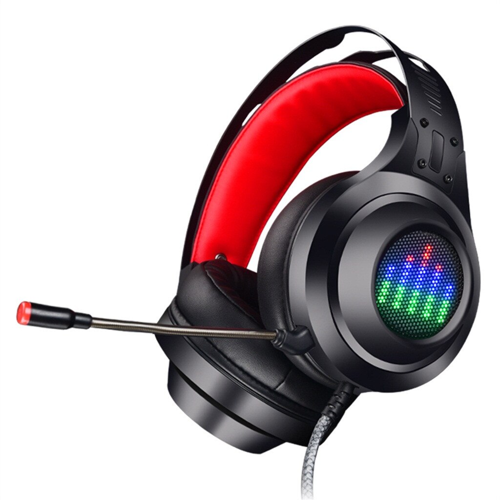 HL-G08 USB Stereo PC Gaming Headset Luminous Wired Headphone Microphone Laptop Noise Canceling Headphone Headphones UD