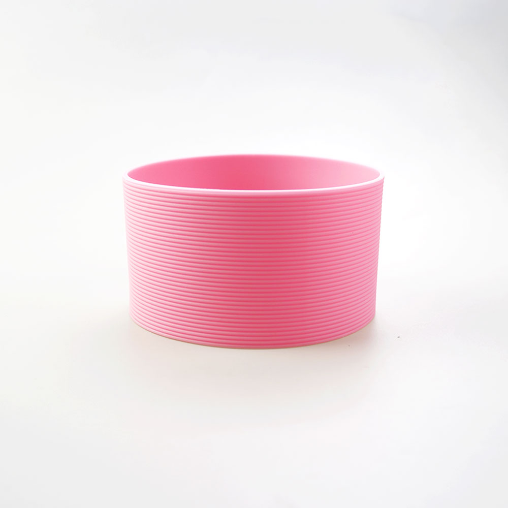 16 Kleuren 8.5Cm Siliconen Cup Cover Strepen Antislip Warmte Voor Glas Cup Mouwen 85Mm Geïsoleerde Water fles Cup Mouwen: Donker Kaki