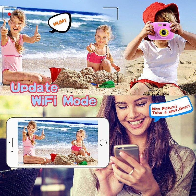 Kids Mini Video Camera 1080P Digitale Camcorder Wifi Vlog Camara Educatief Speelgoed Dual Lens Fotografica Profesional Kinderen