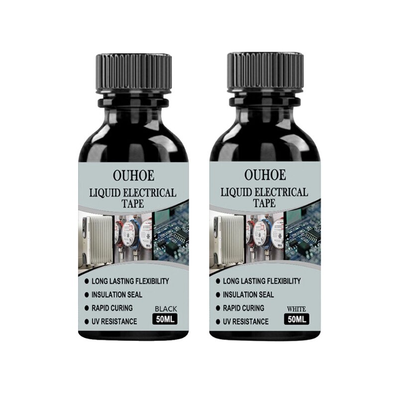 Sellador adhesivo líquido de silicona, pegamento de goma multiusos, sin manchas, para azulejos de plástico y Metal, 50ml