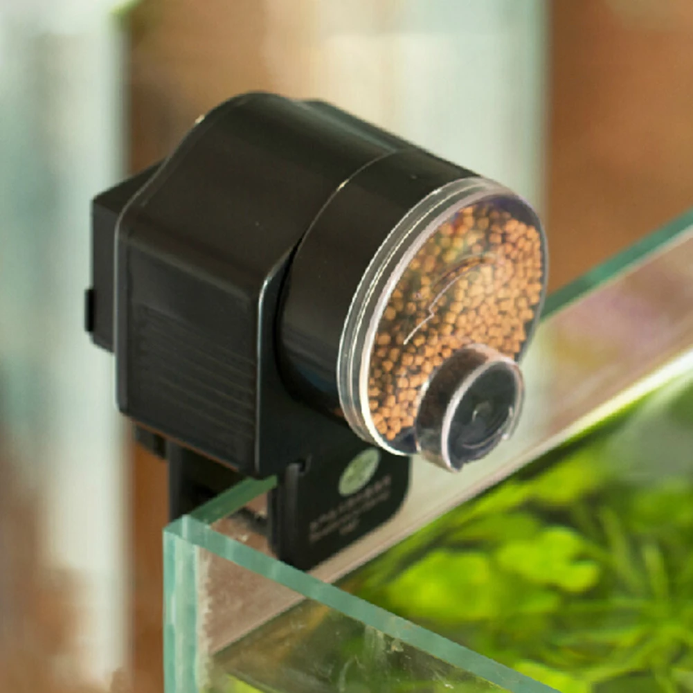 Automatischer Fischfutterspender für Aquarien, verstellbarer automatischer Futterspender mit Timer für Haustiere, Produkte