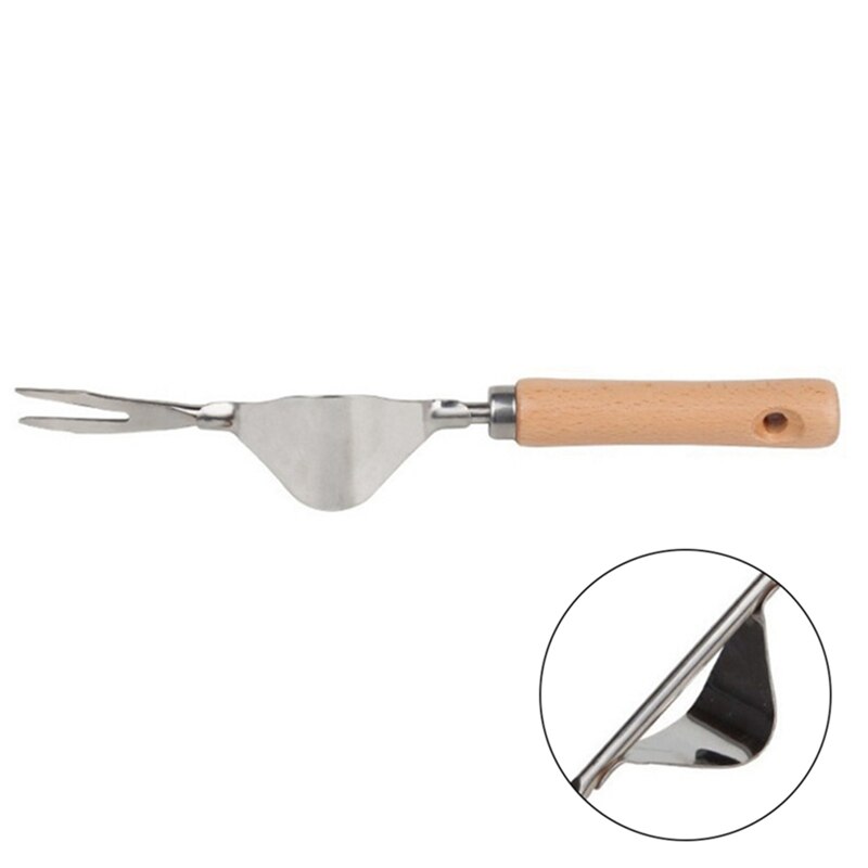 Outil de désherbage manuel, désherbeur manuel avec manche en bois, outil de désherbage manuel, creuser des terres agricoles, fourchette de jardin de pelouse