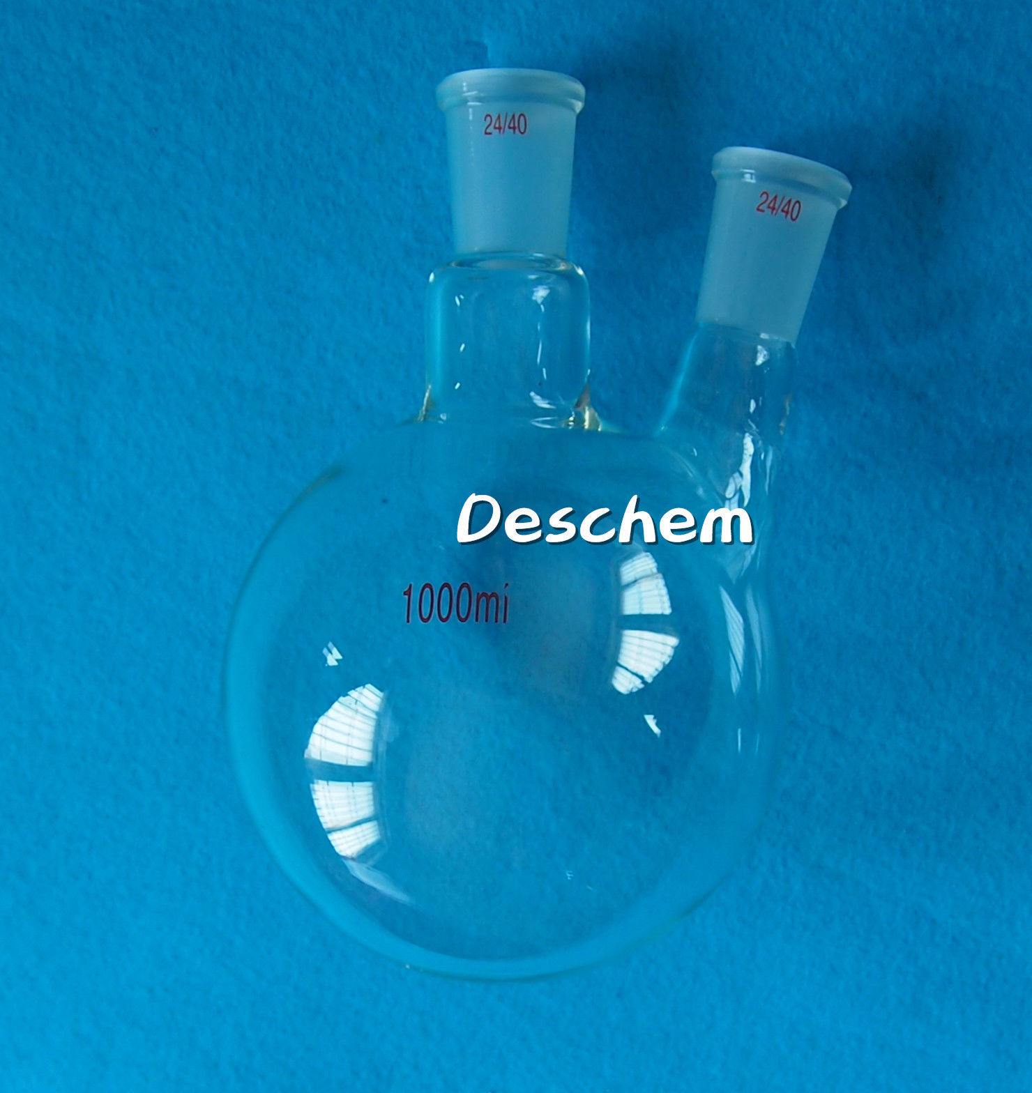 1000ml,2-neck,24/40,Round Bottom Flask,1L,Double Necks,Laboratory Boiling Bottle