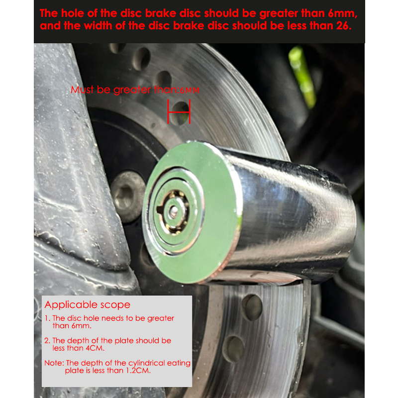 Blocco freno a disco per moto Antifurto Sicurezza per moto Ruota antifurto Bicicletta Scooter Piccoli serrature a disco portatili impermeabili