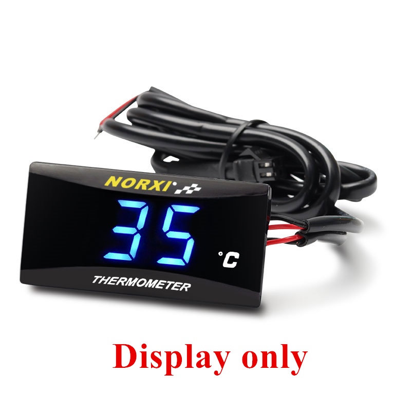 Thermomètre de moto, température de l'eau, mini-mètre pour XPrévention 250 300 NMAX CB 400 CB500X, capteur, jauges de thermomètre: Gris foncé