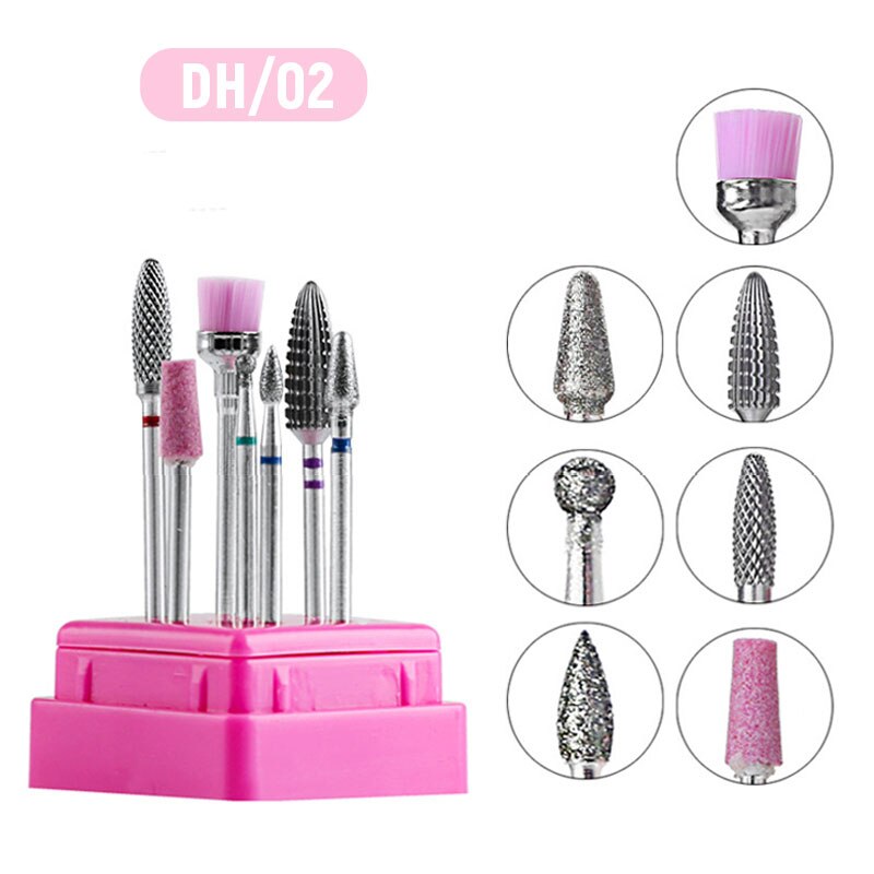 Juego de cortadoras de fresado combinado para manicura, molino de cerámica, cortador de manicura, Set para pedicura, limas eléctricas para uñas, accesorios para uñas