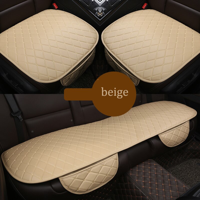 3PCS Set Auto Seat Cover Voor MERCEDES BENZ Alle Modellen ABCES R G CL CLA CLK CLS ML GL GLA GLC GLE GLS X Klasse Seat Protector: beige set